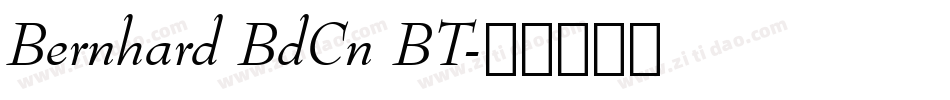Bernhard BdCn BT字体转换